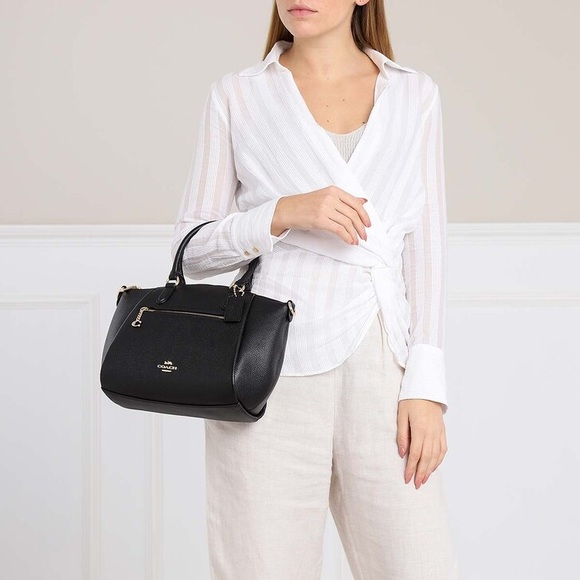 Coach Elise Satchel Pebble Leather Crossbody Shoulder Bag - Picture 10 of 12